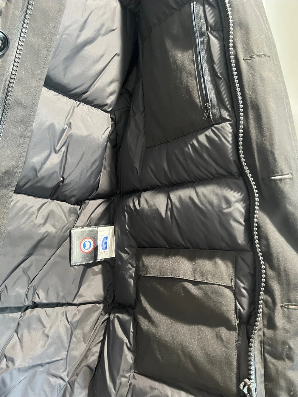 Canada Goose Men’s Black Hooded Parka Jacket with Bag